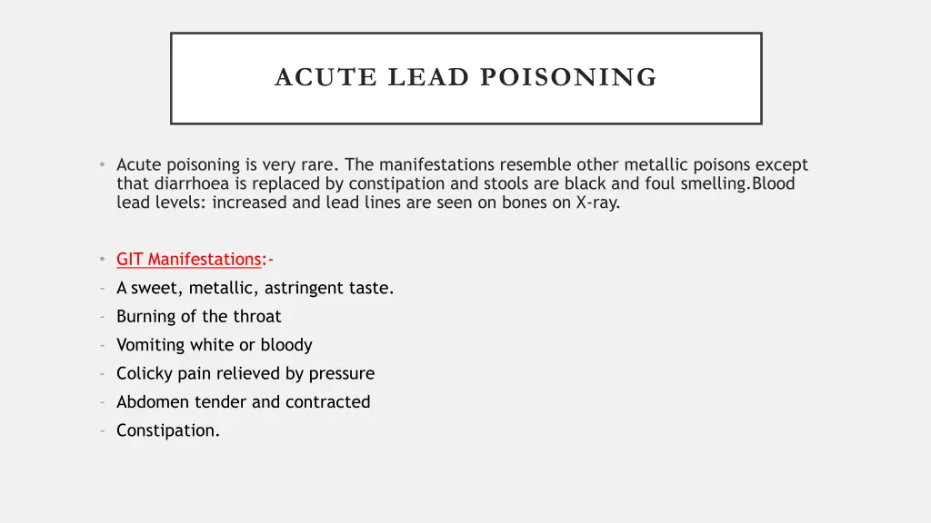 acute lead poisoning