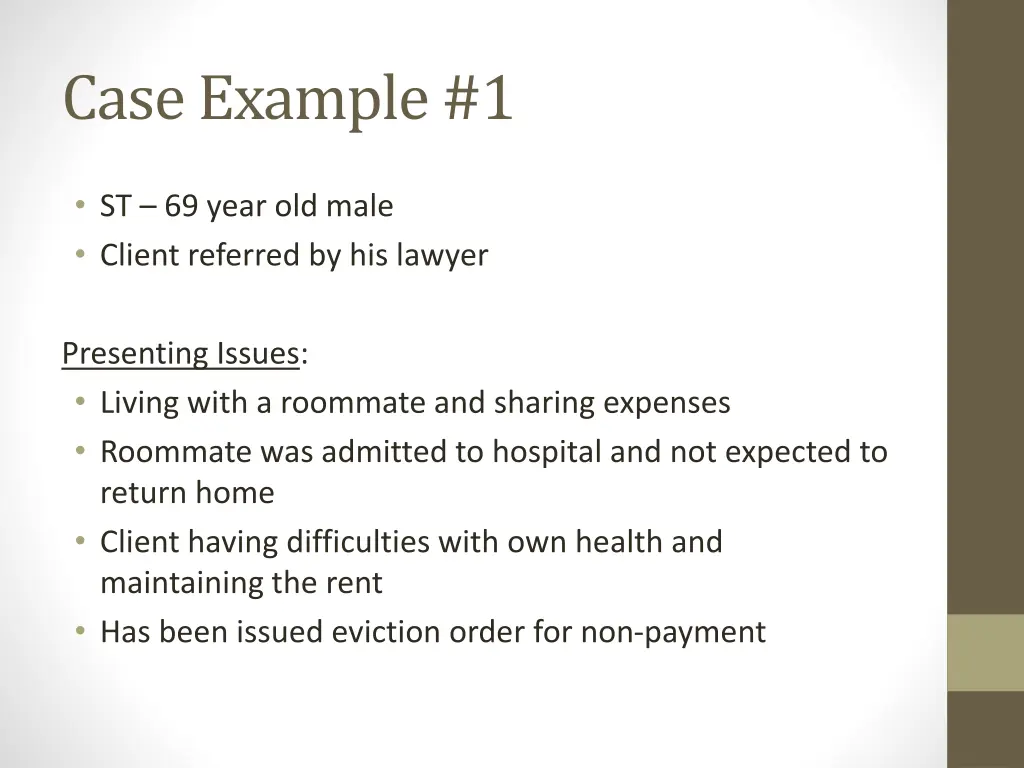 case example 1