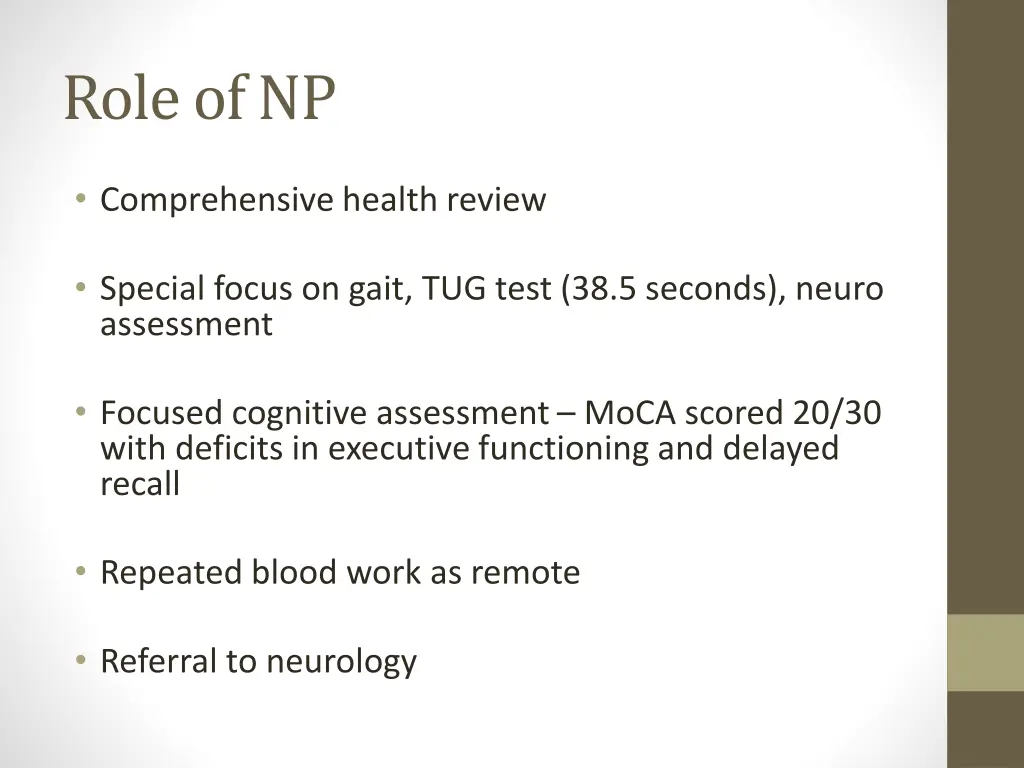 role of np 1