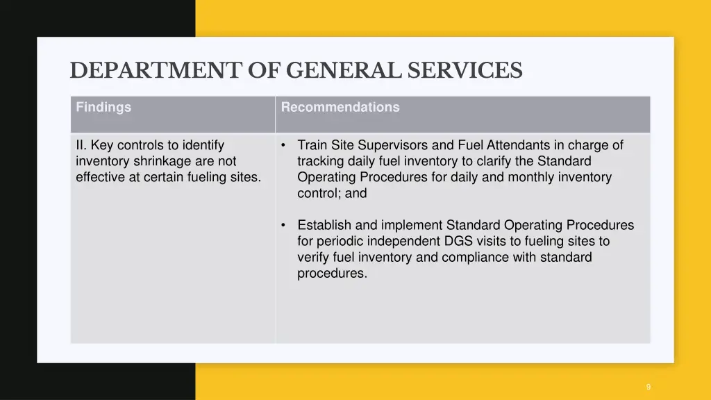 department of general services 1
