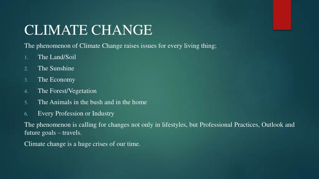climate change
