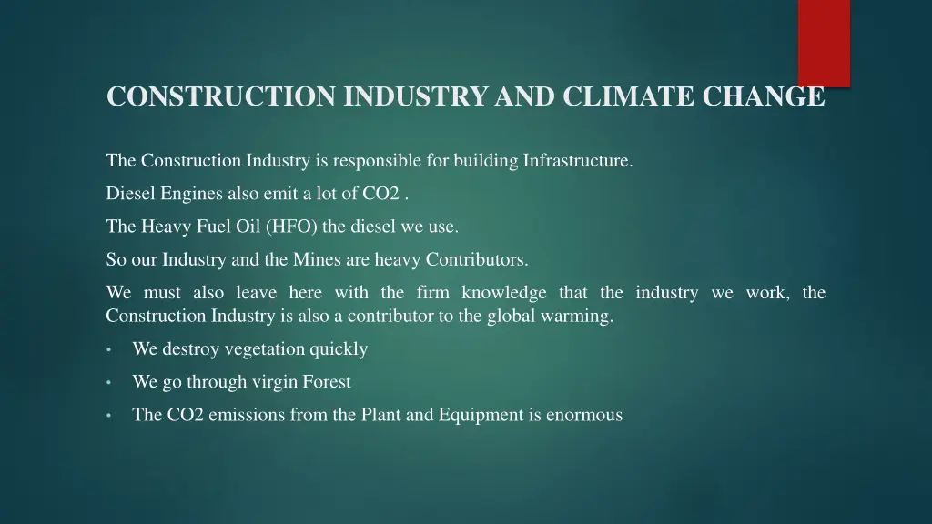 construction industry and climate change