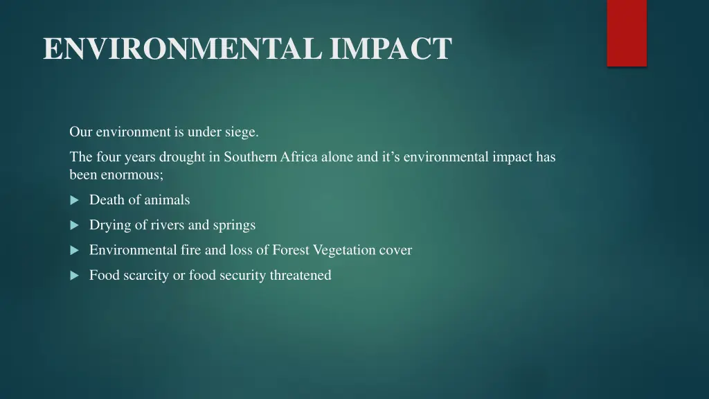 environmental impact