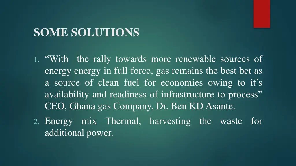 some solutions