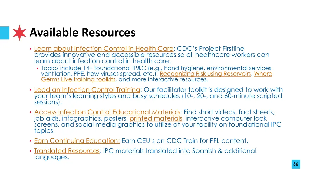 available resources