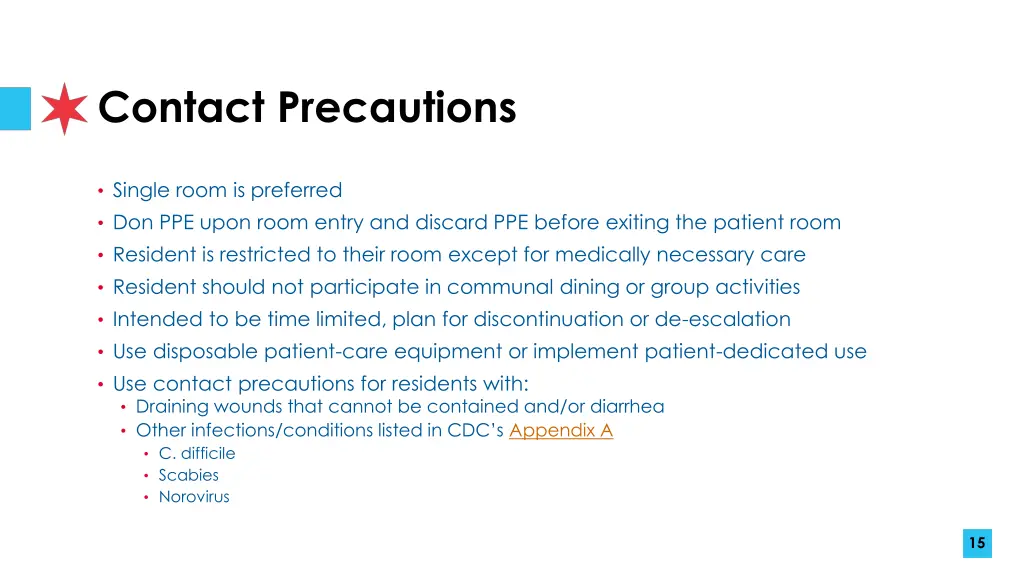 contact precautions