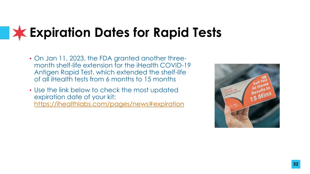 expiration dates for rapid tests