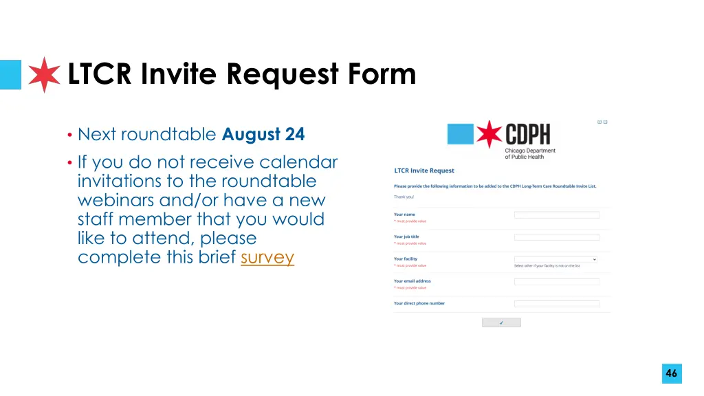 ltcr invite request form