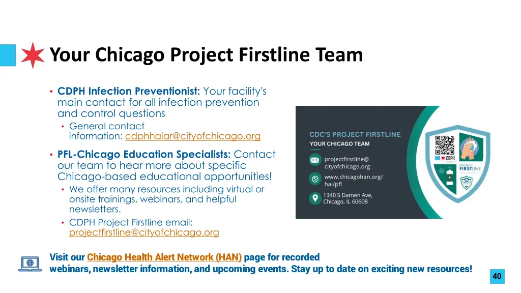 your chicago project firstline team