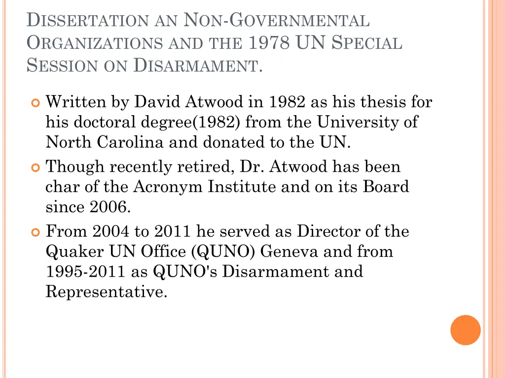 d issertation an n on g overnmental