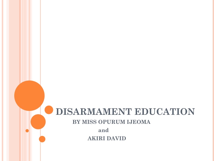 disarmament education by miss opurum ijeoma