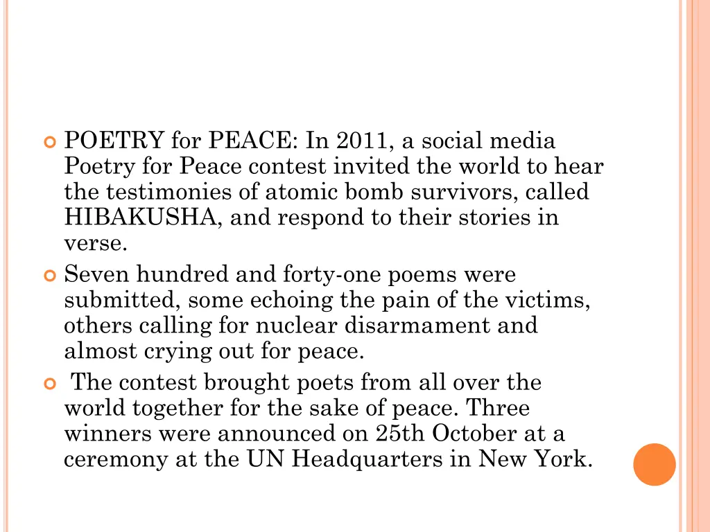 poetry for peace in 2011 a social media poetry
