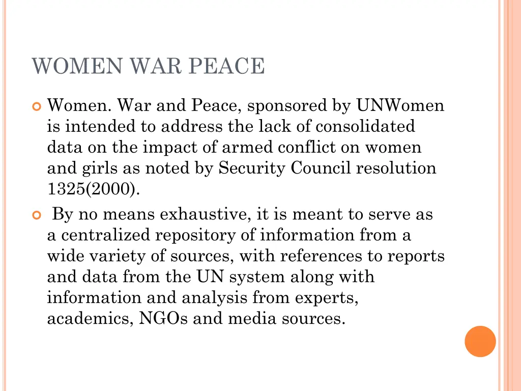 women war peace