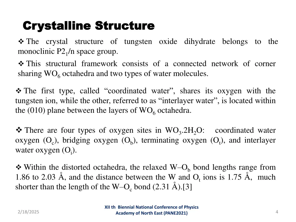 crystalline structure crystalline structure
