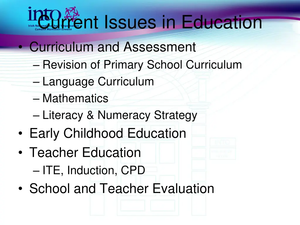 current issues in education curriculum