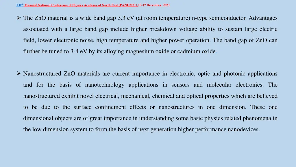 xii th biennial national conference of physics 2