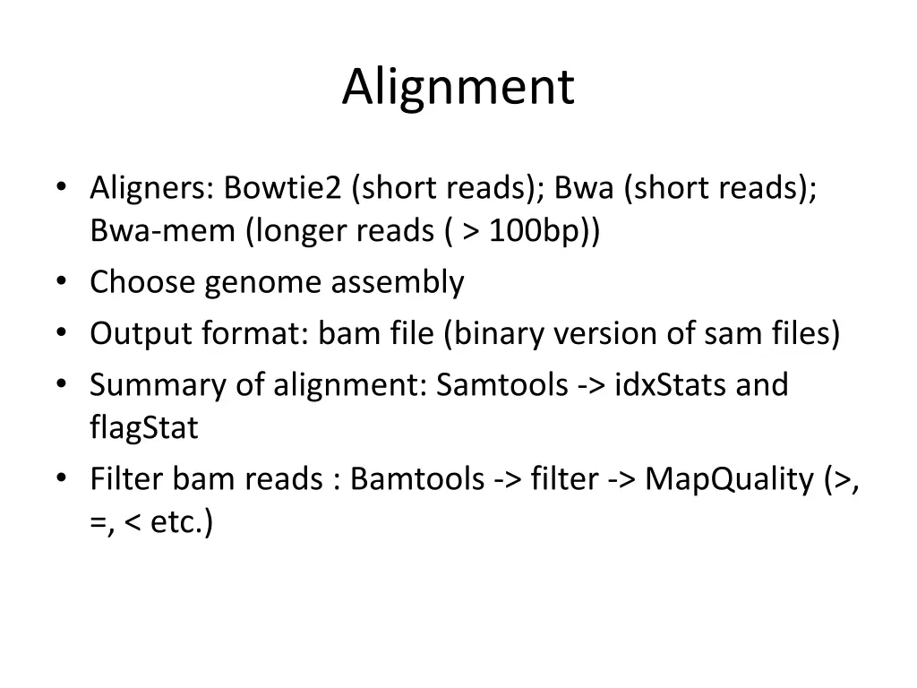 alignment