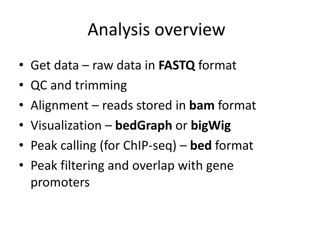 analysis overview
