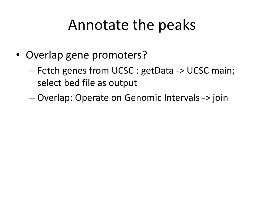 annotate the peaks