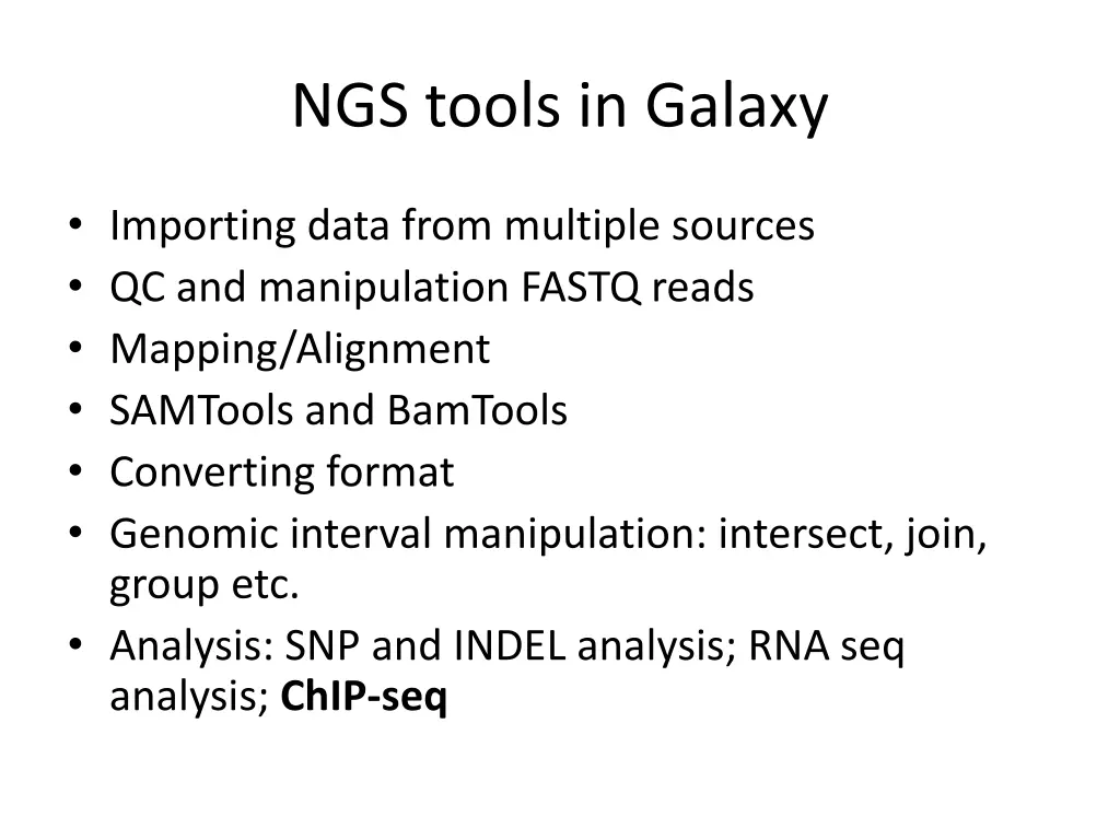 ngs tools in galaxy