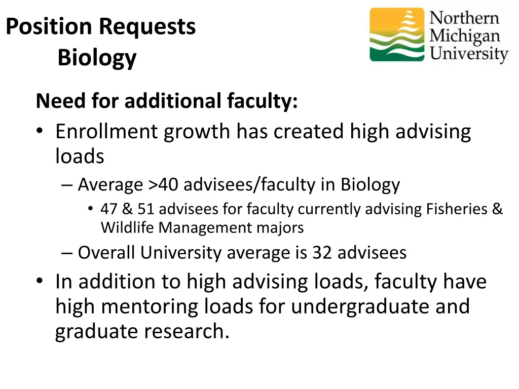 position requests biology 3