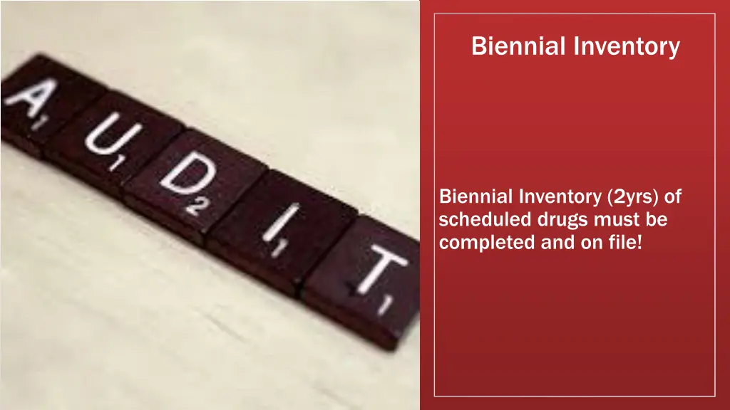 biennial inventory