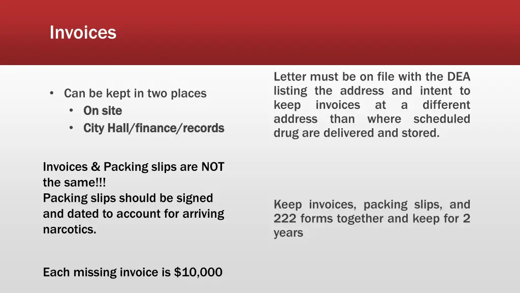invoices