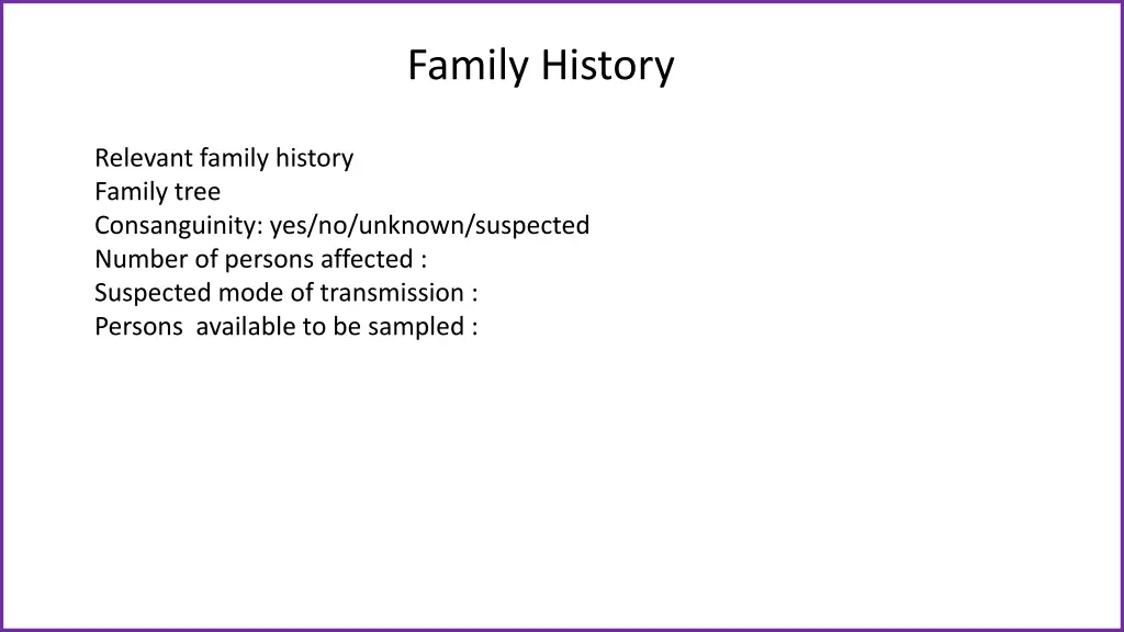 family history