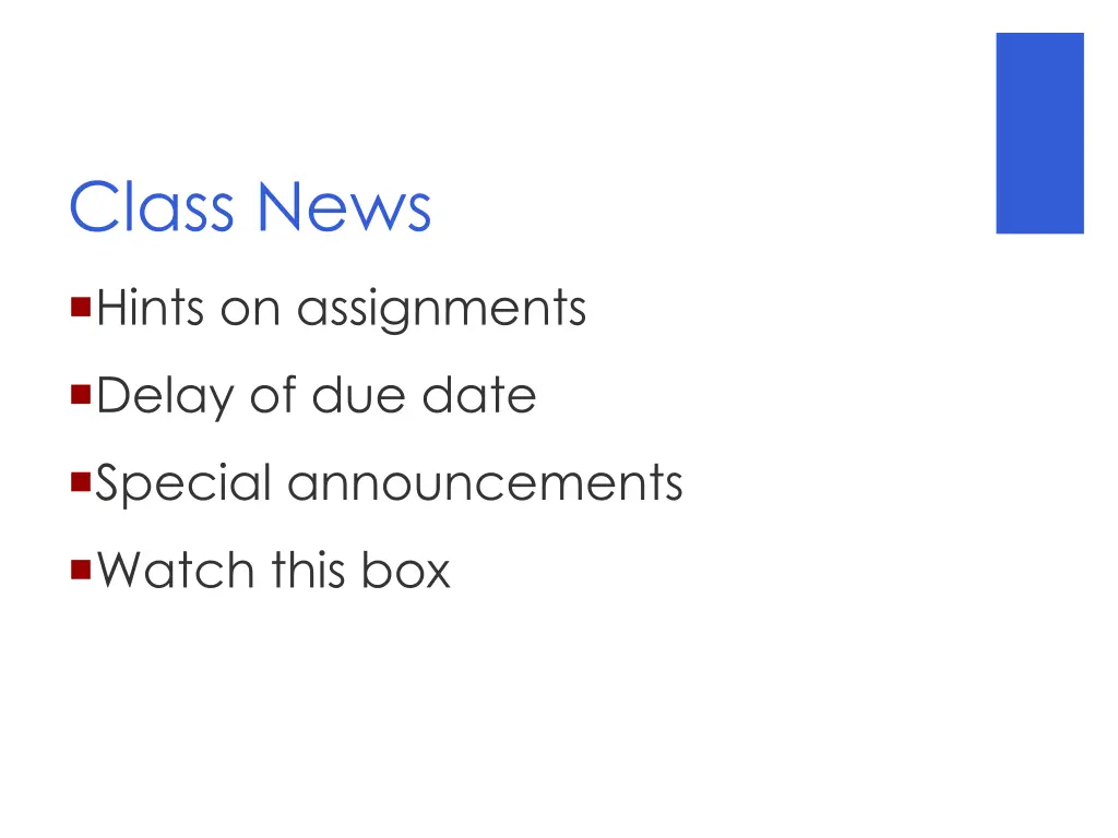 class news