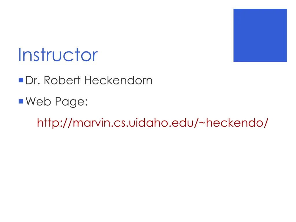 instructor