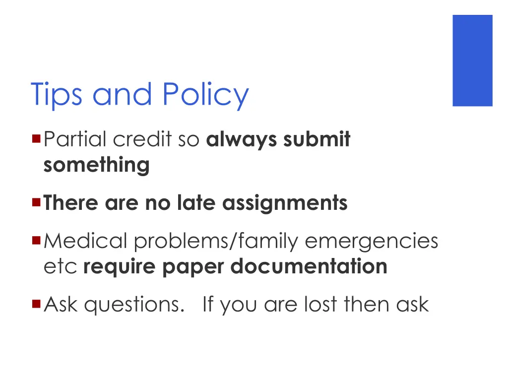 tips and policy