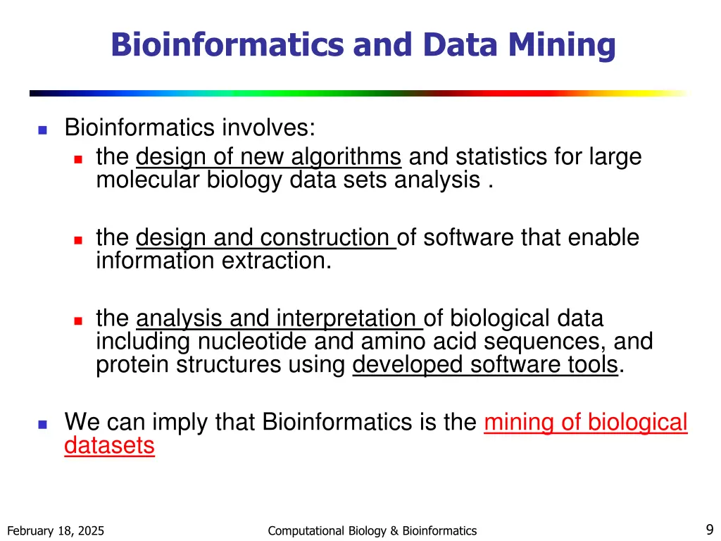 bioinformatics and data mining