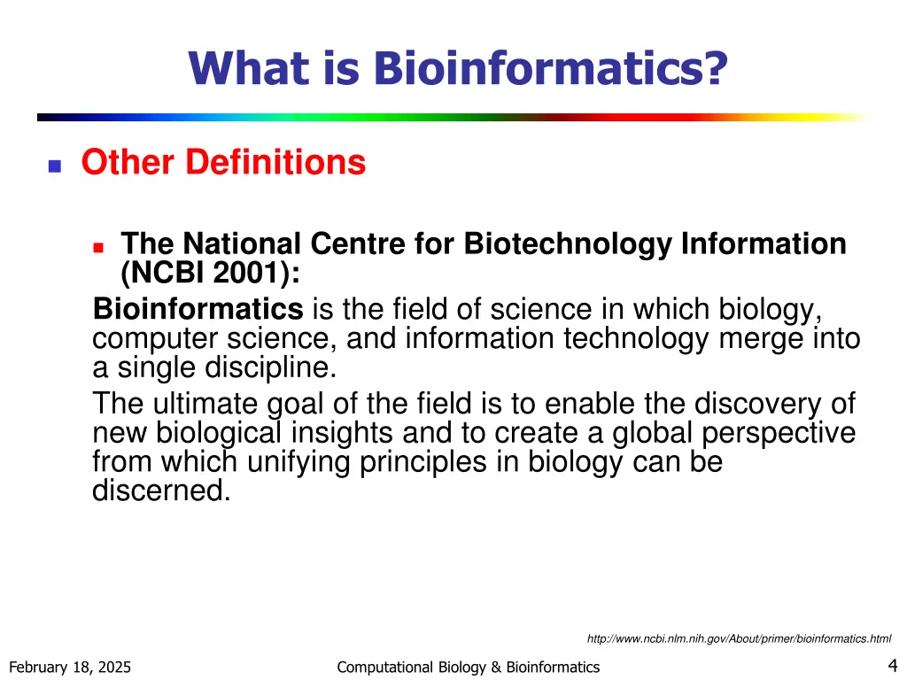 what is bioinformatics 1