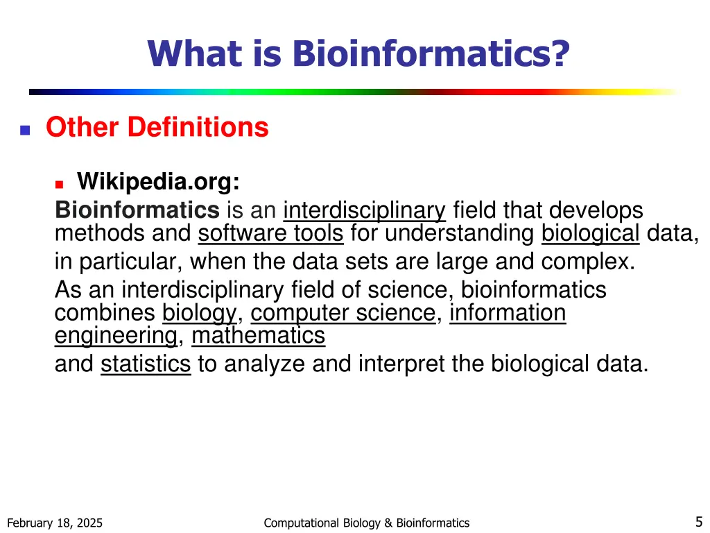 what is bioinformatics 2