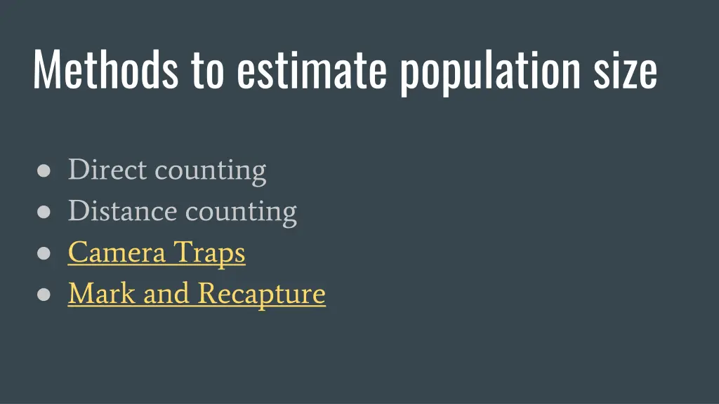 methods to estimate population size