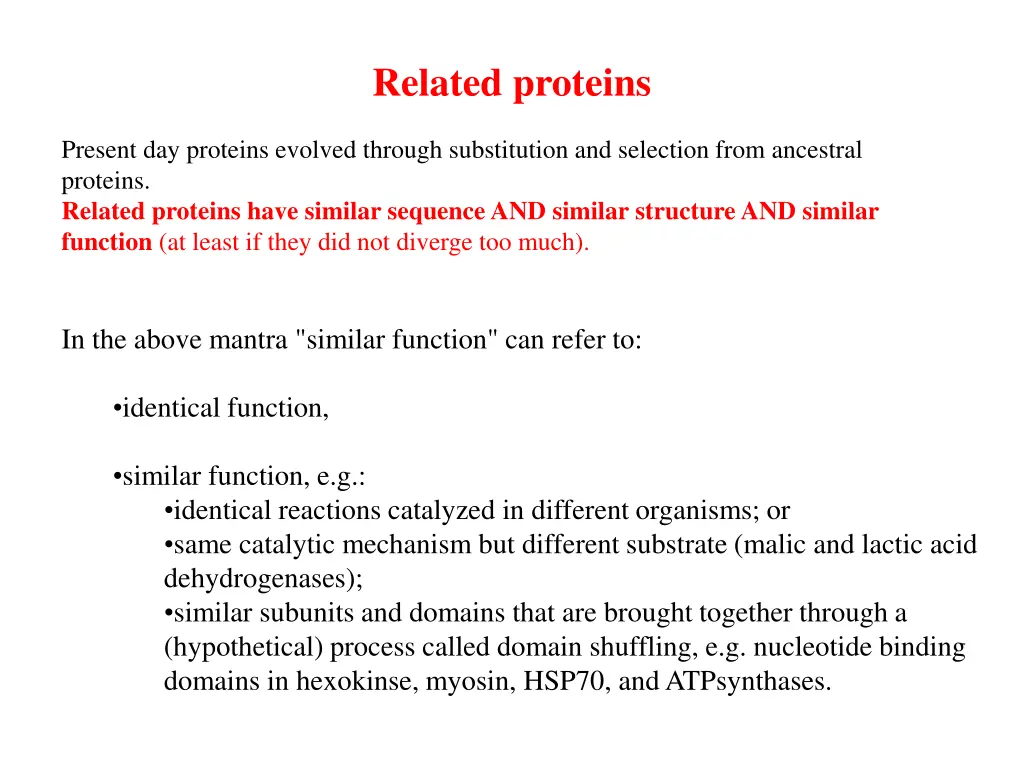 related proteins