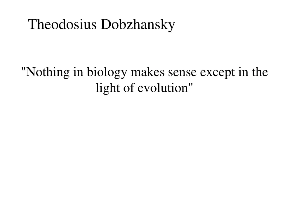 theodosius dobzhansky