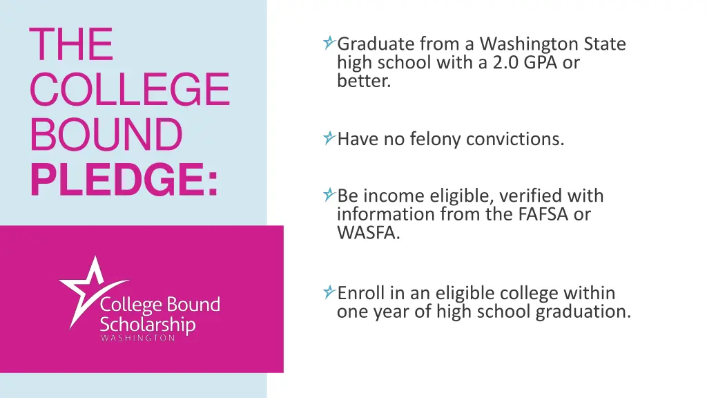 the college bound pledge