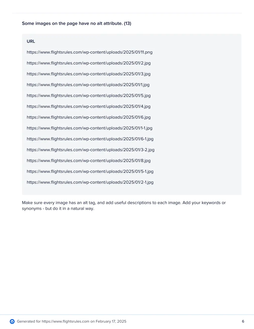 some images on the page have no alt attribute 13
