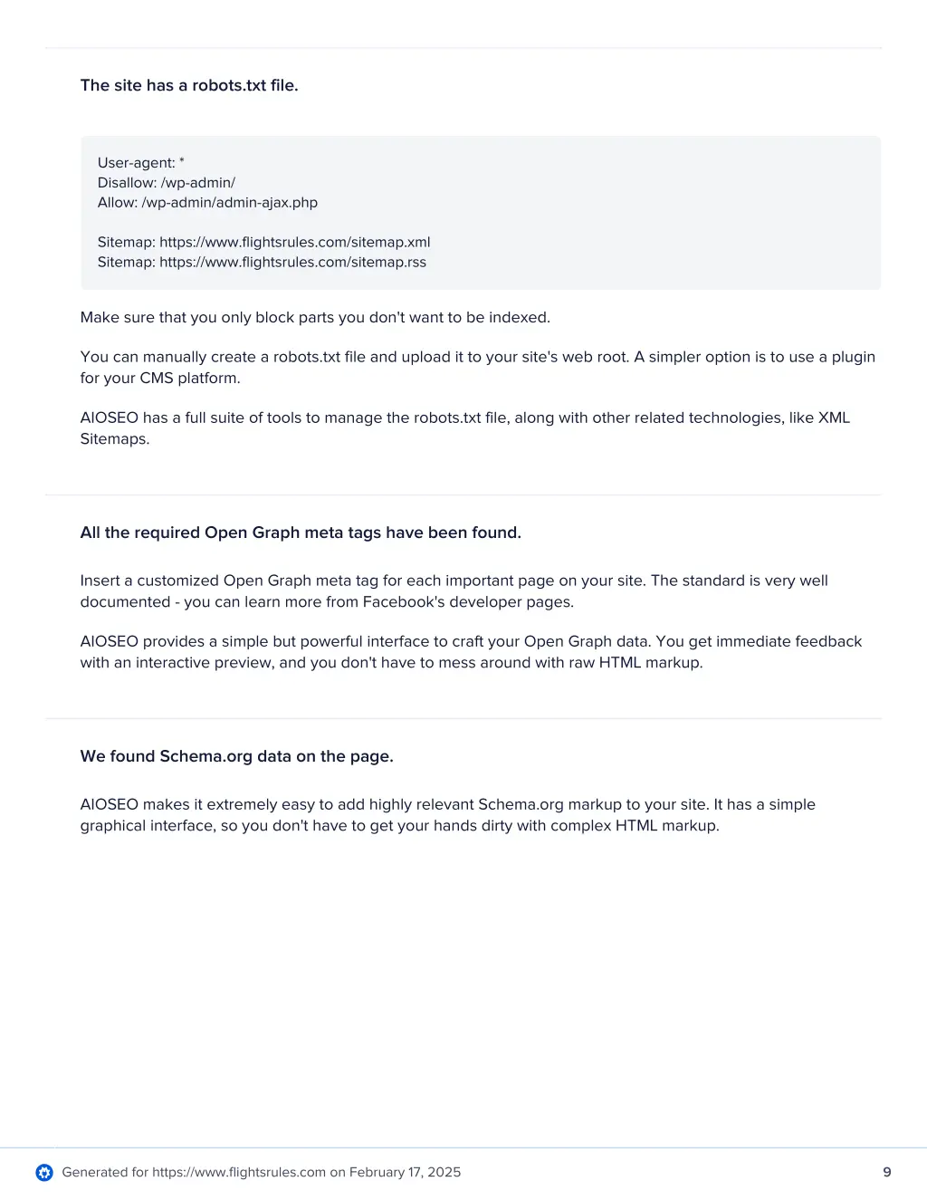 the site has a robots txt file