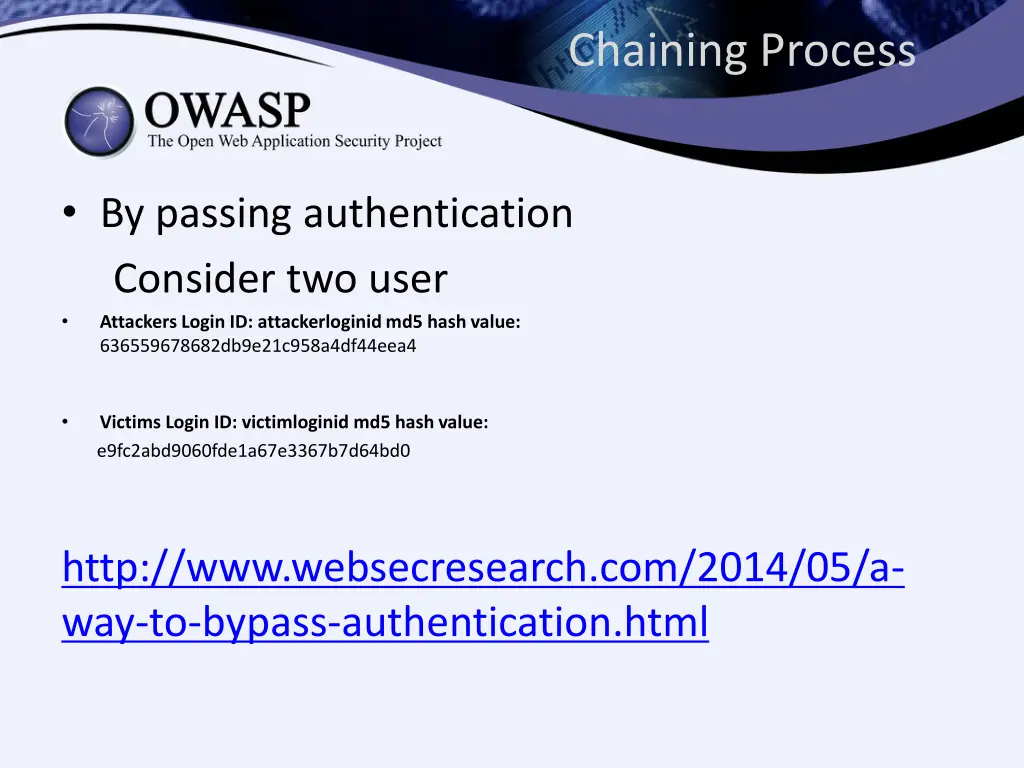 chaining process 10