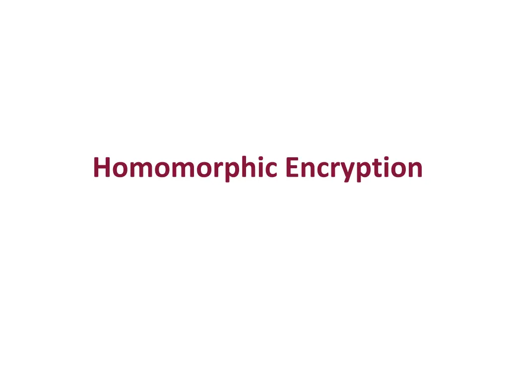 homomorphic encryption