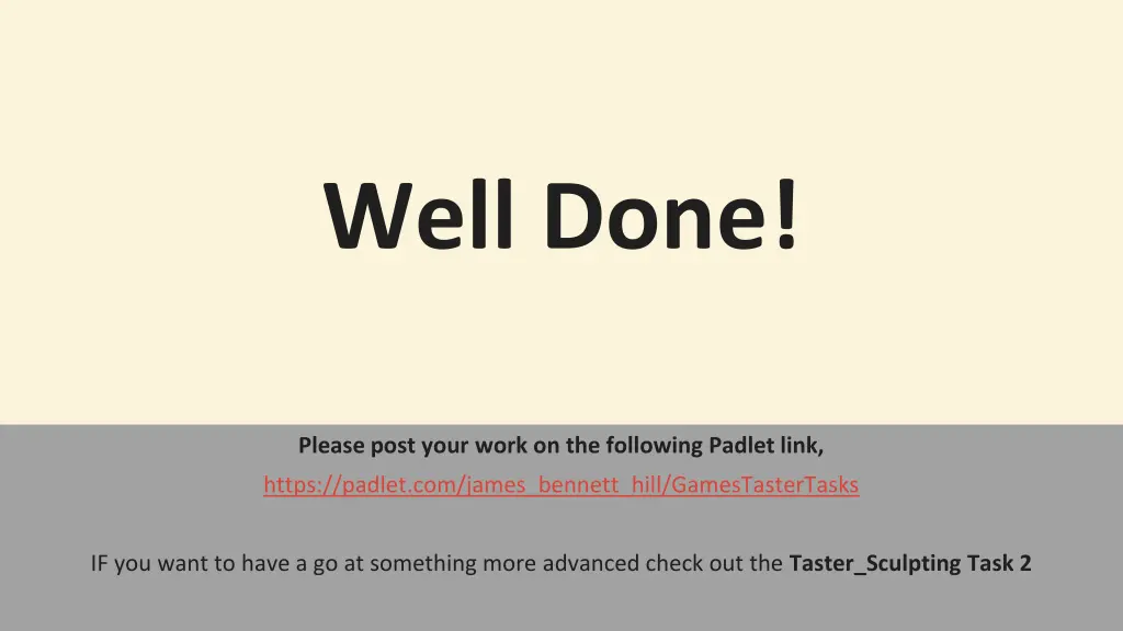 well done