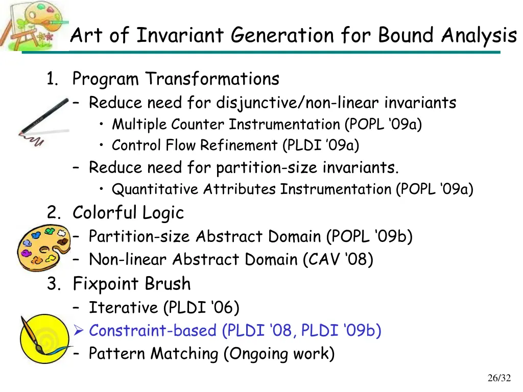 art of invariant generation for bound analysis 7