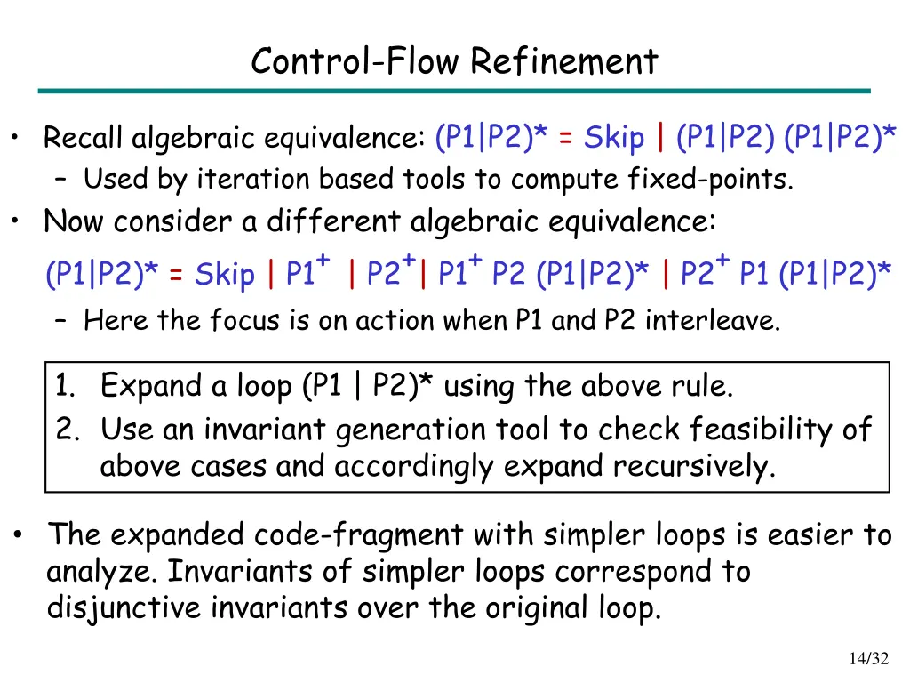 control flow refinement