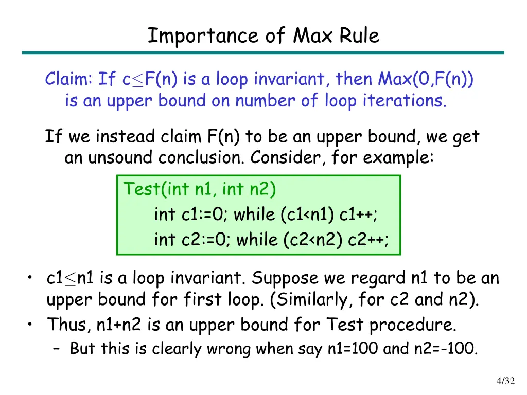 importance of max rule