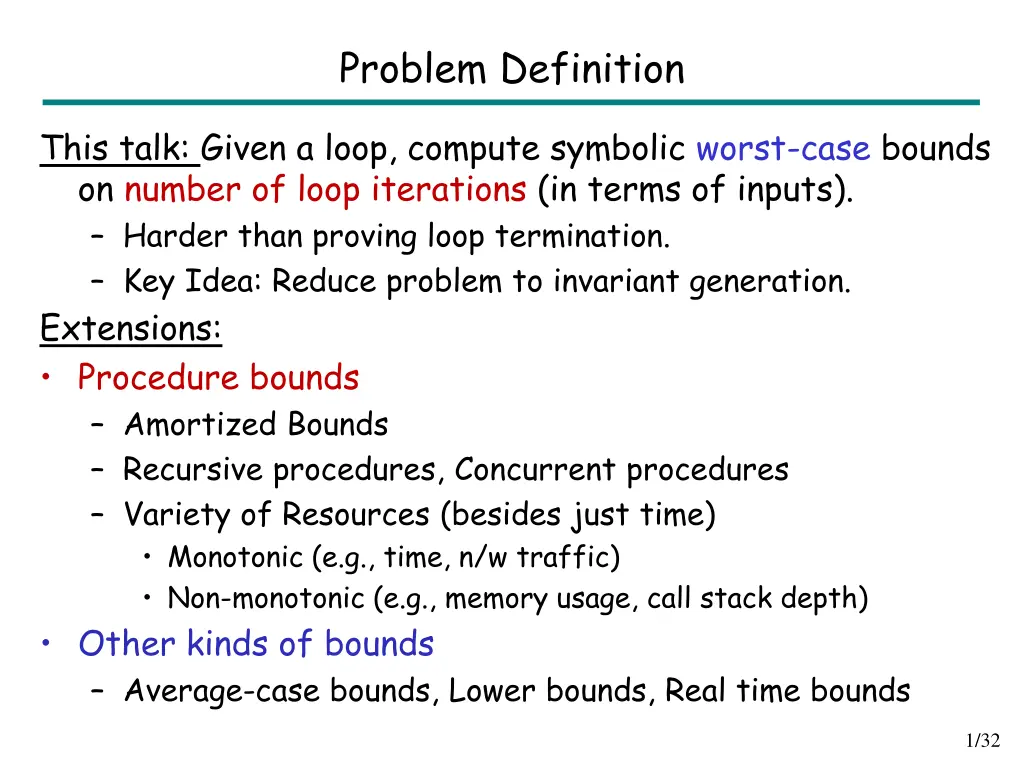 problem definition