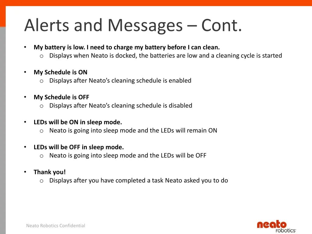 alerts and messages cont