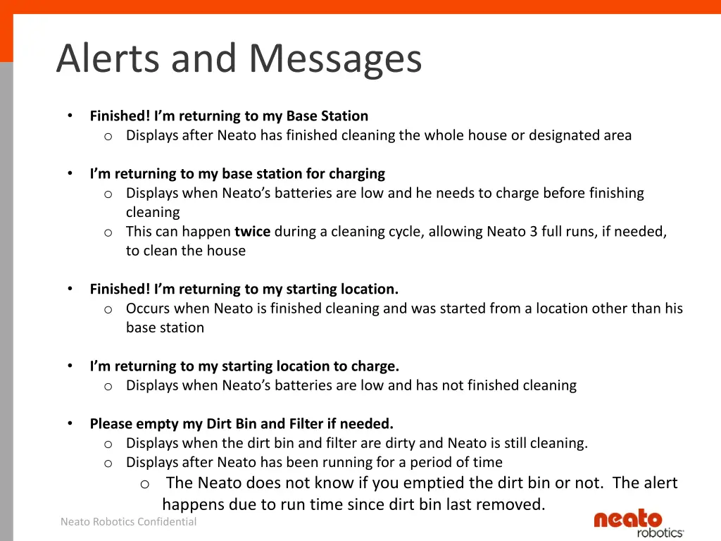 alerts and messages