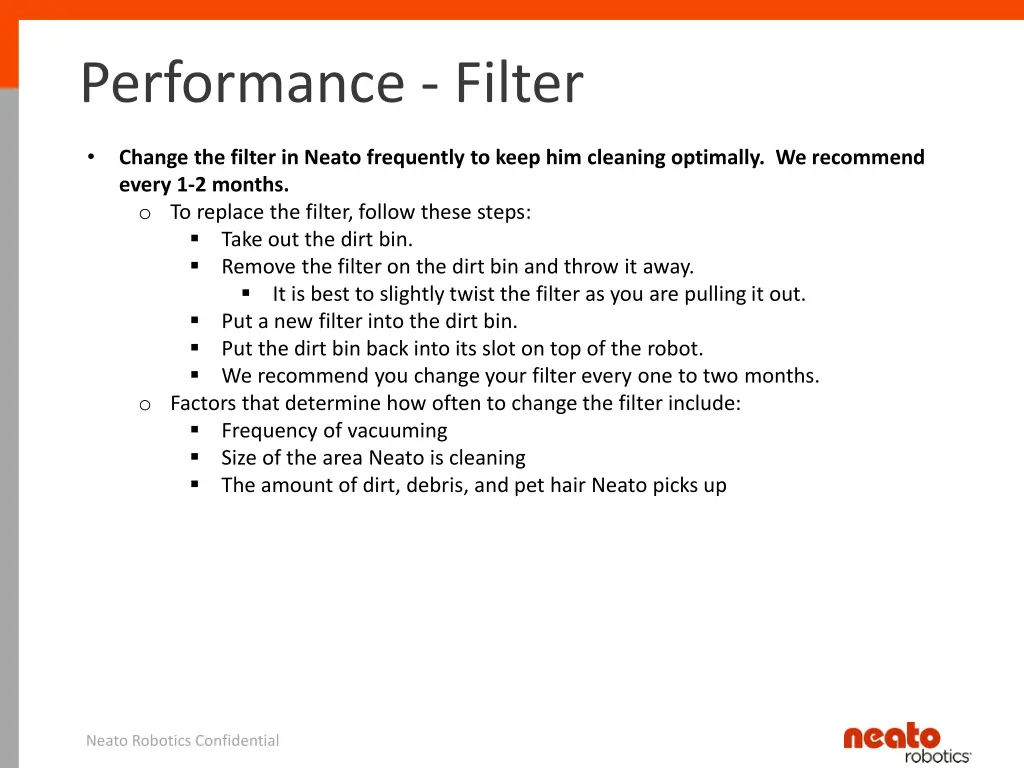 performance filter